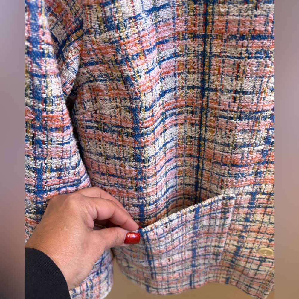 NWOT Rodebjer Angelica Country Weave Jacket Multi Color Women’s Large - Picture 7 of 16